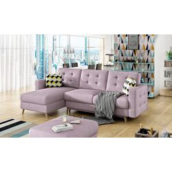 Canapea de colt Eltap Asgard L Soro 61/Zigzag 53 (Pink)