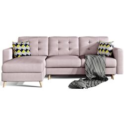 Canapea de colt Eltap Asgard L Soro 61/Zigzag 53 (Pink) Thumb