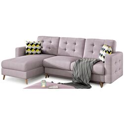 Canapea de colt Eltap Asgard L Soro 61/Zigzag 53 (Pink) Thumb