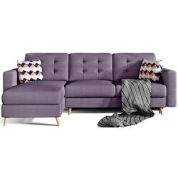 Canapea de colt Eltap Asgard L Soro 65/Zigzag 60 (Purple) Thumb