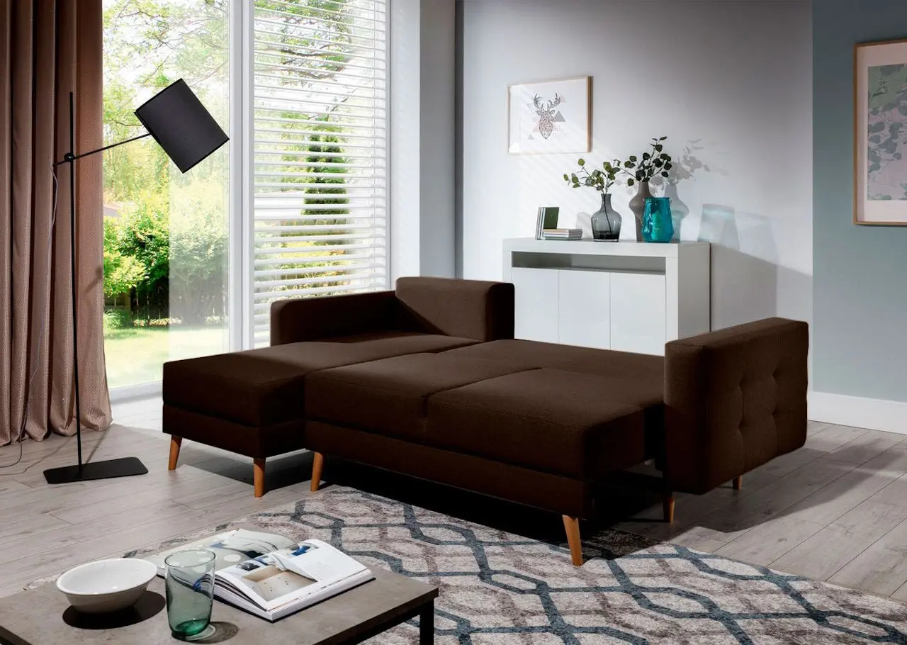 Canapea de colt Eltap Asgard L Sawana 16 (Brown)