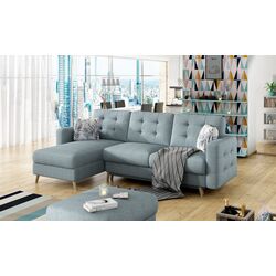 Canapea de colt Eltap Asgard L Cover 70/Botanical 80 (Blue Gray/Blue)