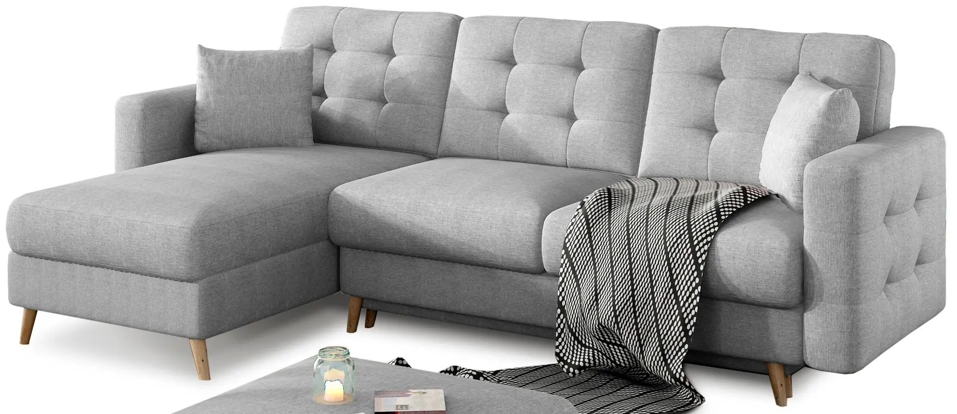 Canapea de colt Eltap Asgard L Sawana 21 (Gray)