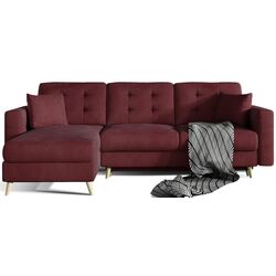 Canapea de colt Eltap Asgard L Matt Velvet 68 (Burgundy) Thumb