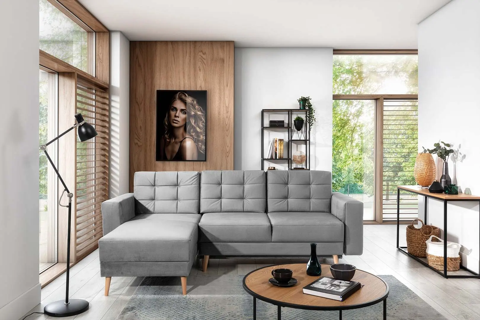 Диван угловой Eltap Asgard L Monolith 84 (Light Gray)