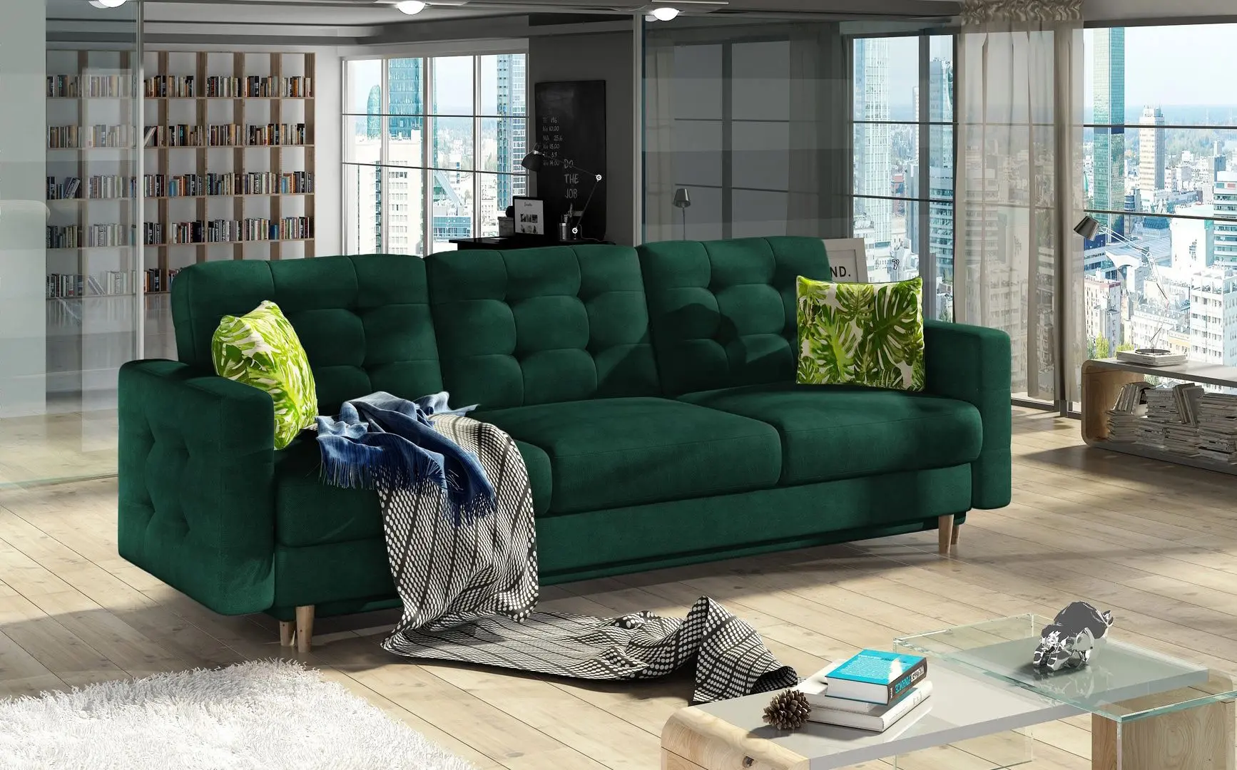 Диван Eltap Asgard 3F Kronos 19/Jungle 32 (Green)