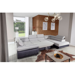 Canapea in forma de U Eltap Letto Sawana 14/Soft 17 Right (Black/White) Thumb