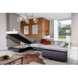 Canapea in forma de U Eltap Letto Sawana 14/Soft 17 Left (Black/White) Thumb