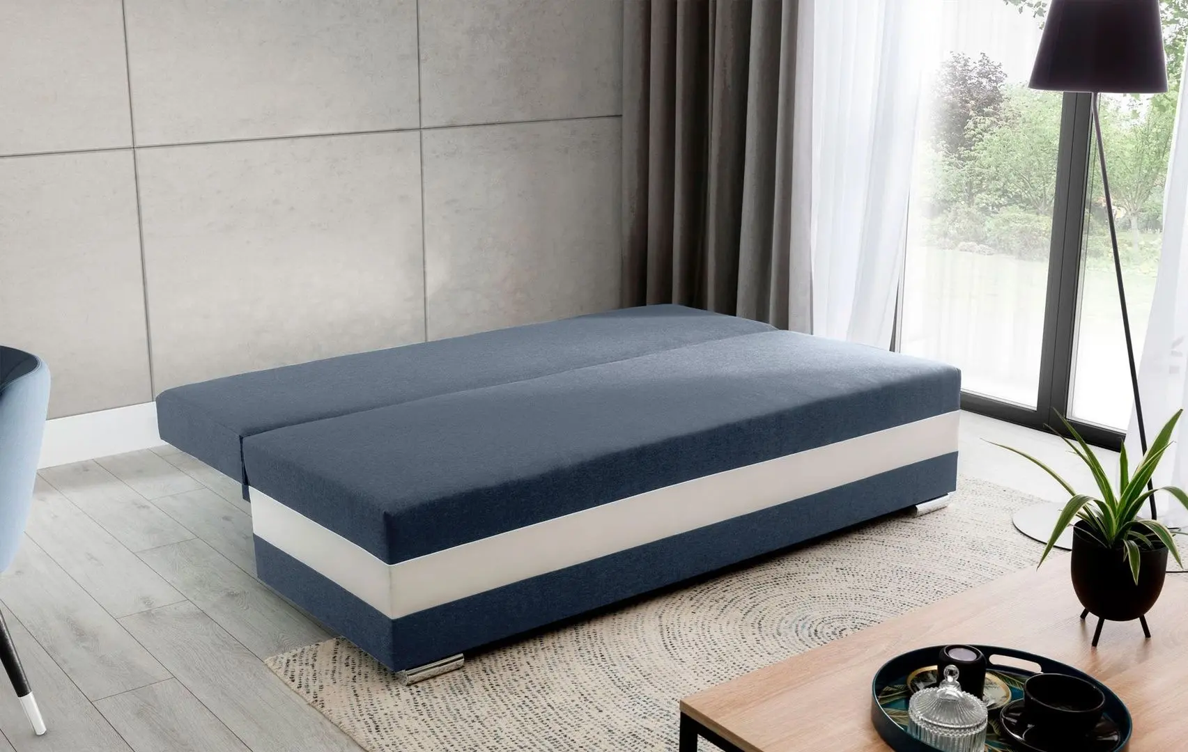 Canapea Eltap Calia Sawana 80/Soft 17/Botanical 80 (Blue/White) - 4