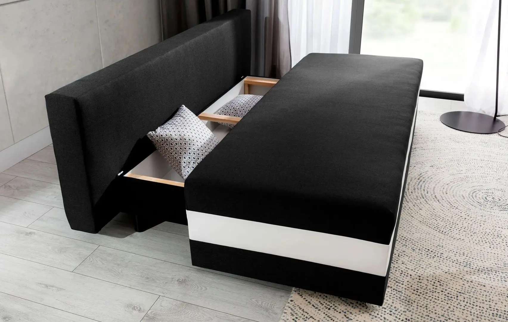 Canapea Eltap Calia Sawana 14/Soft 17/Zigzag 60 (Black/White)