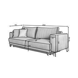 Диван Eltap Elise Borneo 04 (Light Gray) Thumb