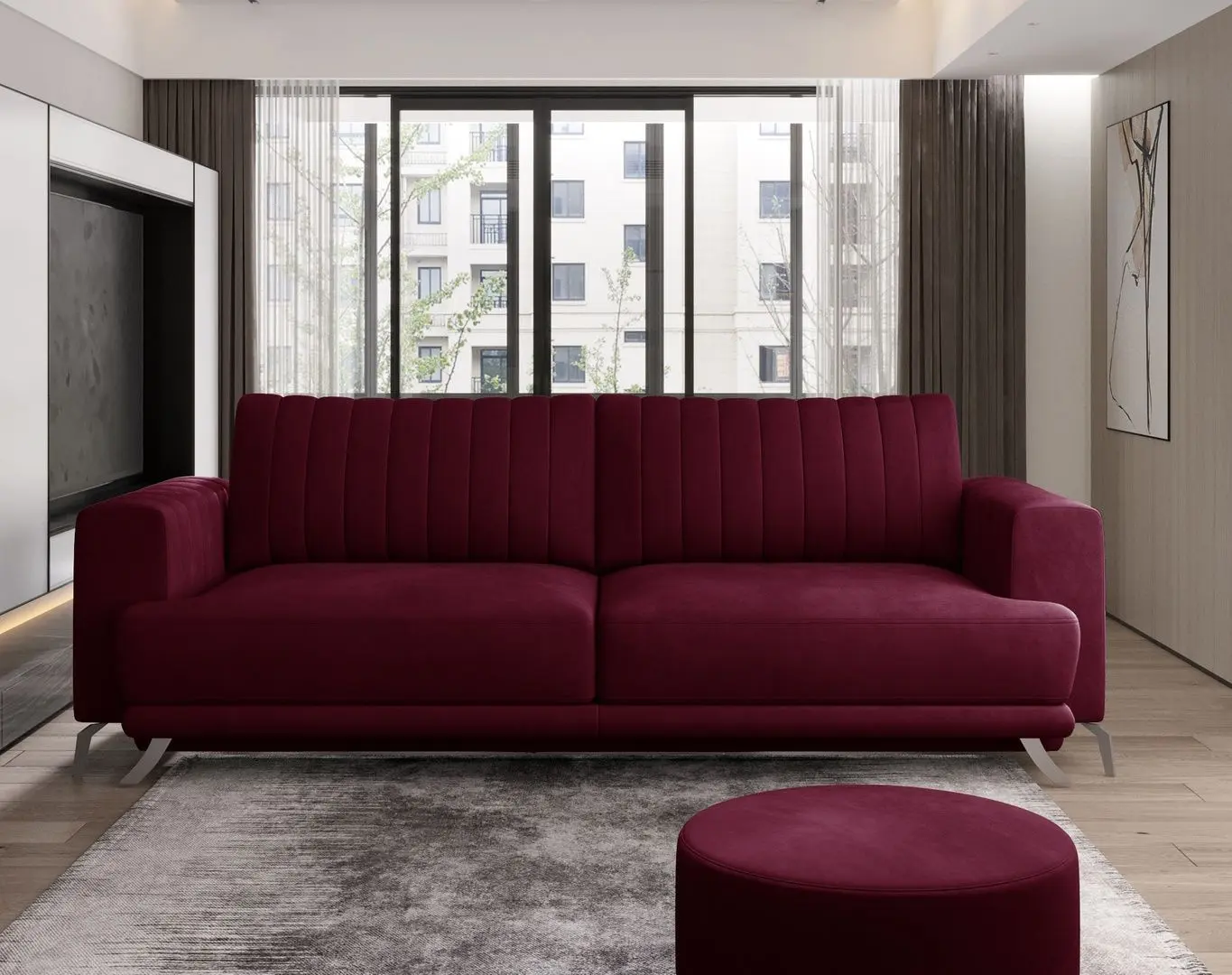 Canapea Eltap Elise Velvetmat 25 (Burgundy)