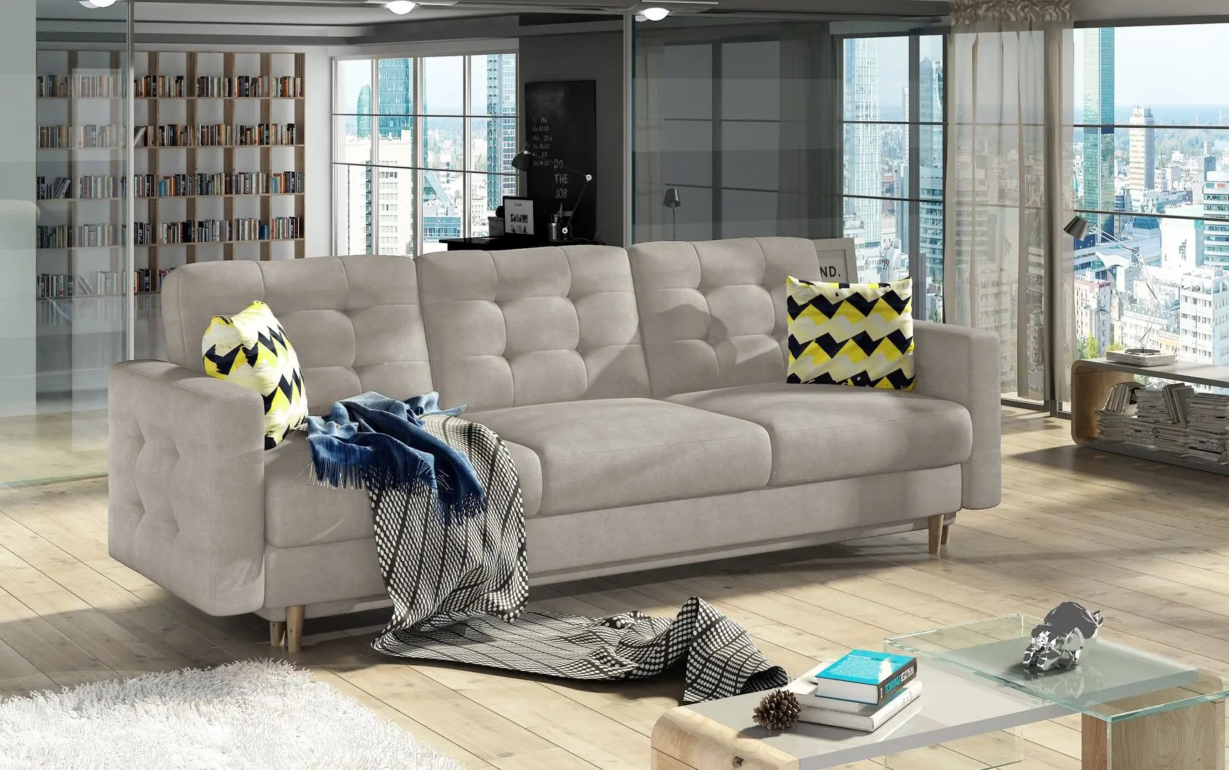 Canapea Eltap Asgard 3F Paros 02/Zigzag 53 (Beige)