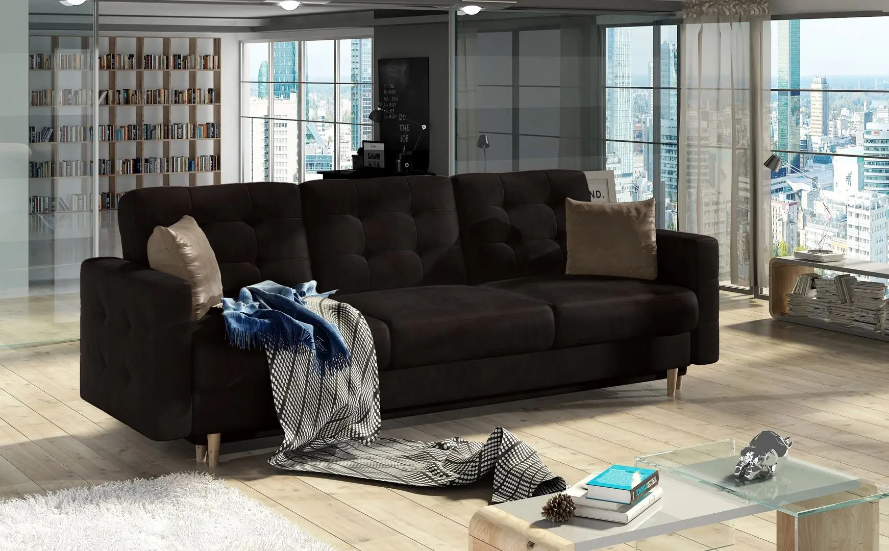 Canapea Eltap Asgard 3F Monolith 29/Monolith 09 (Dark Brown/Light Brown)