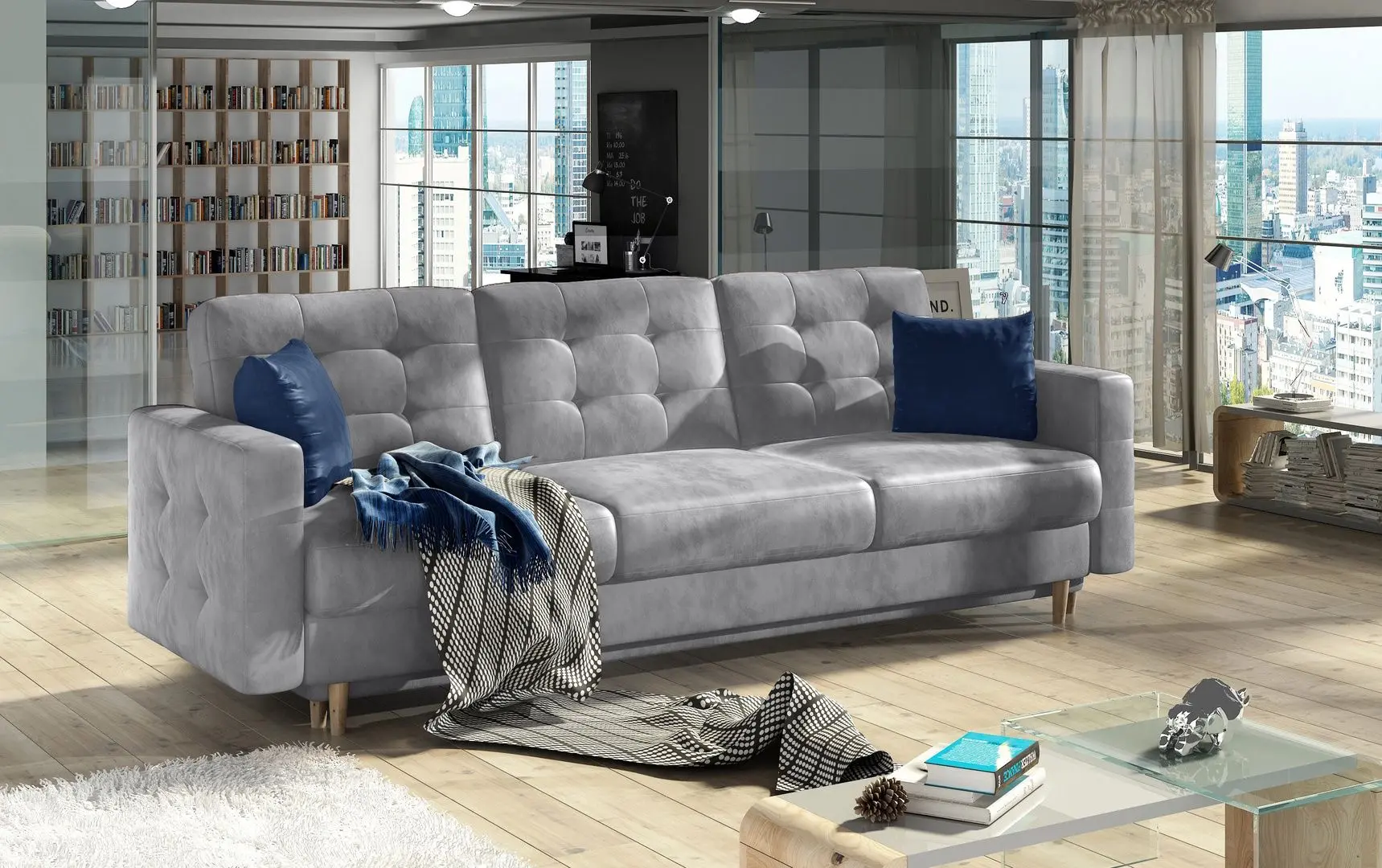 Canapea Eltap Asgard 3F Monolith 84/Monolith 77 (Light Gray/Blue)