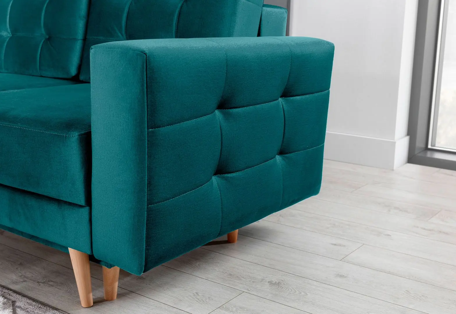 Canapea Eltap Asgard 3F Mat Velvet 75 (Turquoise Dark)