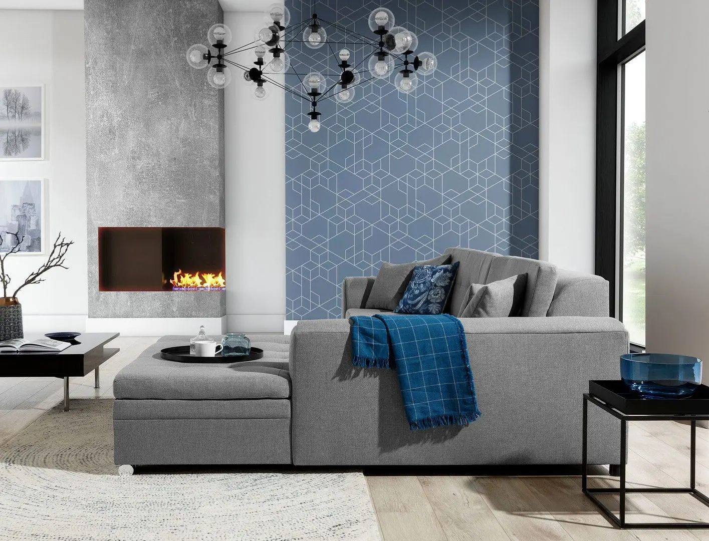 Canapea de colt Eltap Sorento Kronos 09/Paros 05 Right (Blue/Gray Light) - 5