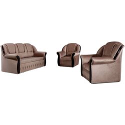 Set de mobila moale Eltap Lord 3+1+1 Monolith 09 (Brown Light) Thumb