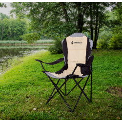 Scaun pliabil Springos Costa Premium XXL CS0005 (Beige/Black)