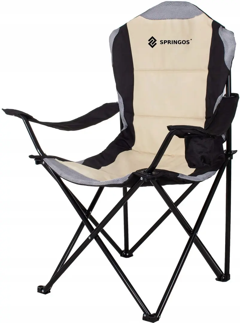 Scaun pliabil Springos Costa Premium XXL CS0005 (Beige/Black) - 2