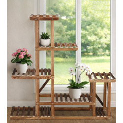 Etajera pentru flori Springos GA0176 (Natural)