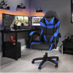 Fotoliu gaming Springos HF0019 (Black/Blue)