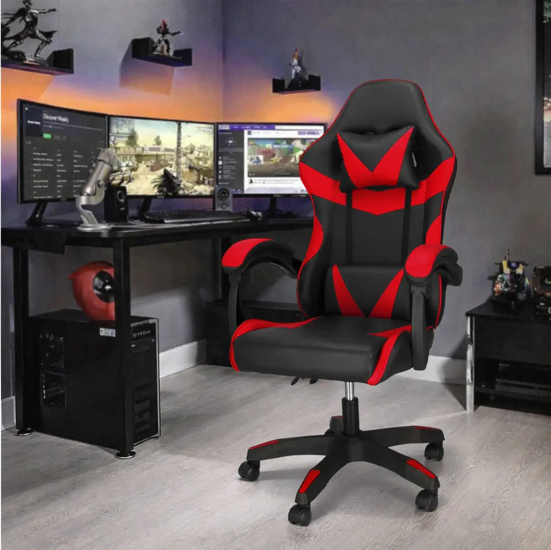 Fotoliu gaming Springos HF0020 (Black/Red)
