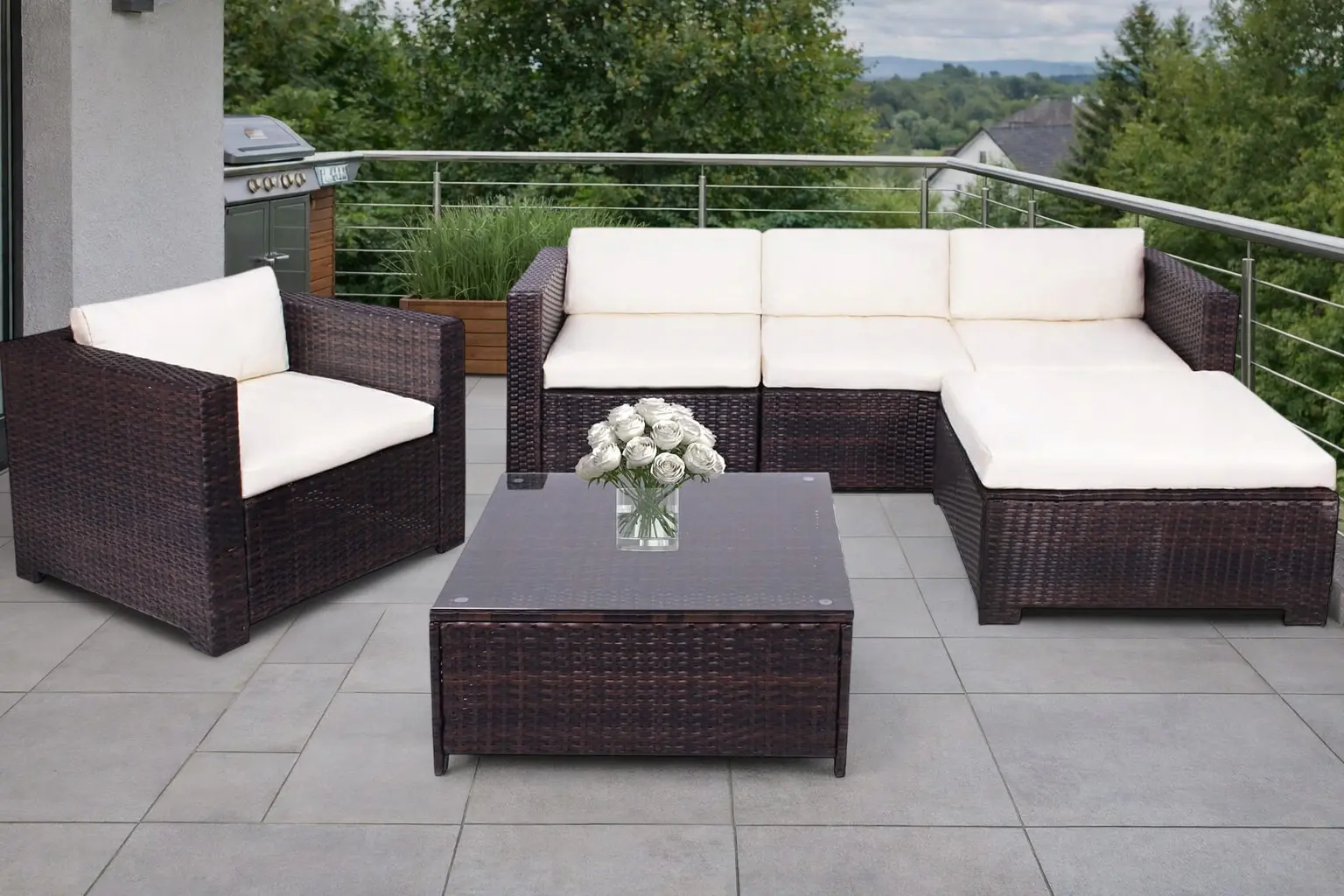 Set mobilier de gradina Springos GF0062A (Brown/Cream)