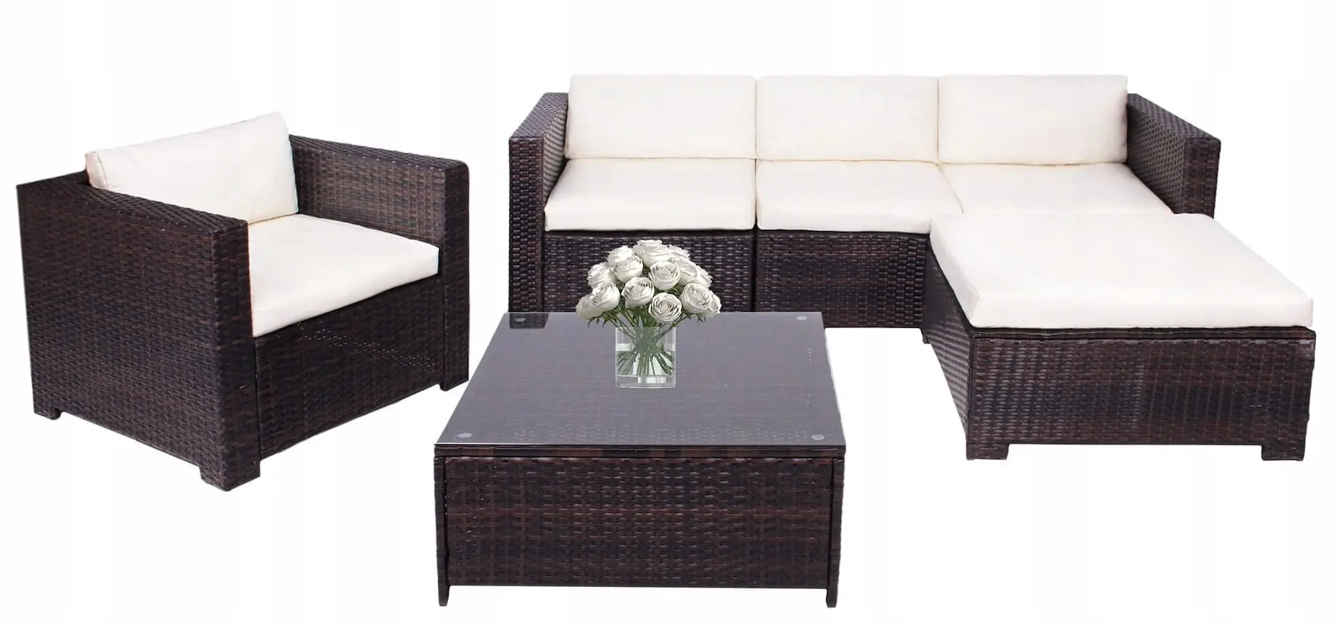 Set mobilier de gradina Springos GF0062A (Brown/Cream) - 2