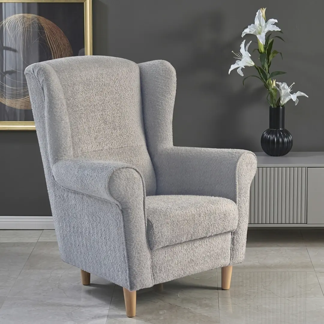 Fotoliu Tempo Kondela Charlot Coral Boucle 75 (Grey)
