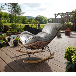 Кресло-качалка DeHome Luna 20 L20 (Grey/Natural)