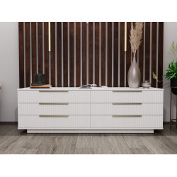 Comoda Bayro Napoli 1800x560x500 Positano (White Matte)
