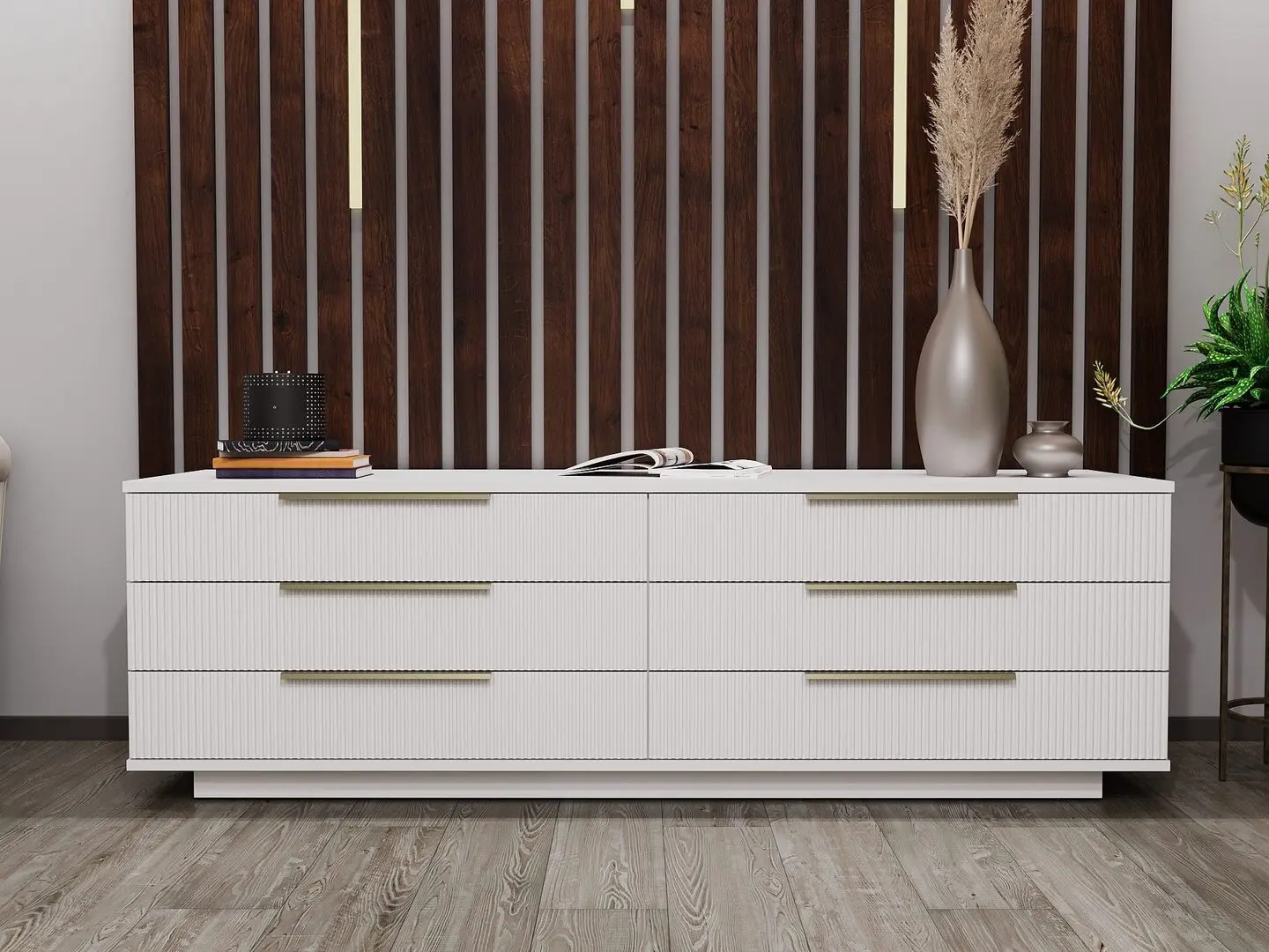 Комод Bayro Napoli 1800x560x500 Positano (White Matte)