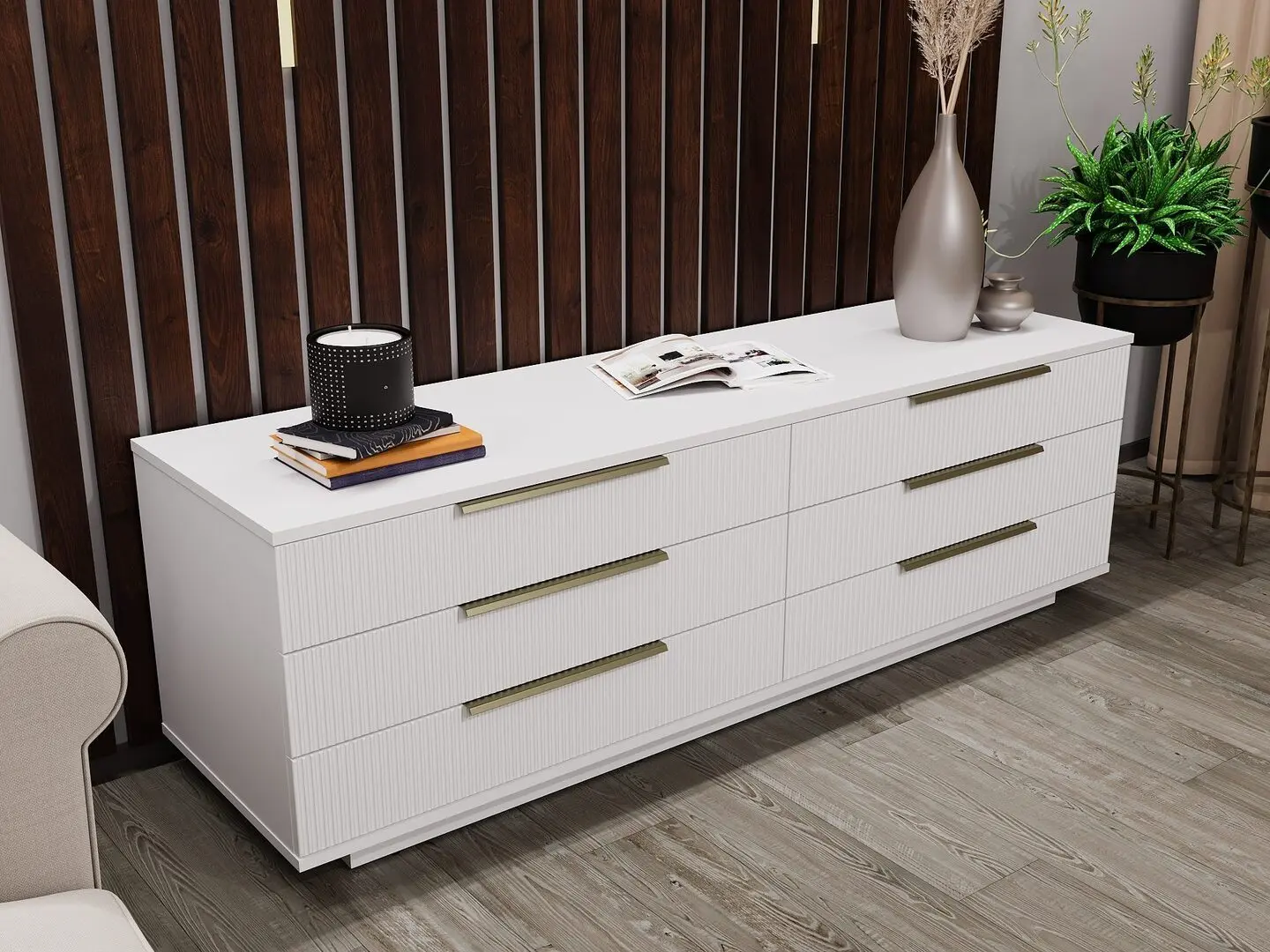 Комод Bayro Napoli 1800x560x500 Positano (White Matte) - 2