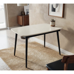 Стол раскладной Evelin DT-531R B (White/Black)