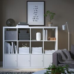 Etajera Ikea Kallax cu 4 organizatoare 147x112 (Alb)