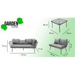 Комплект садовой мебели GardenLine ABI3385 (Grey) Thumb