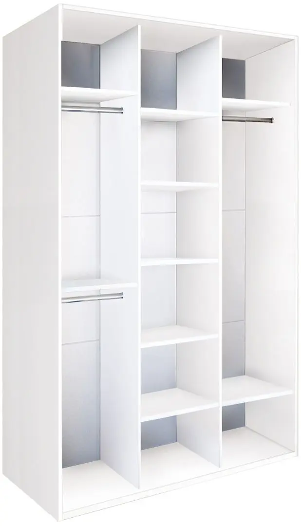 Шкаф-купе Modern Braun Top 3 149x210x60 3 зеркала (White)