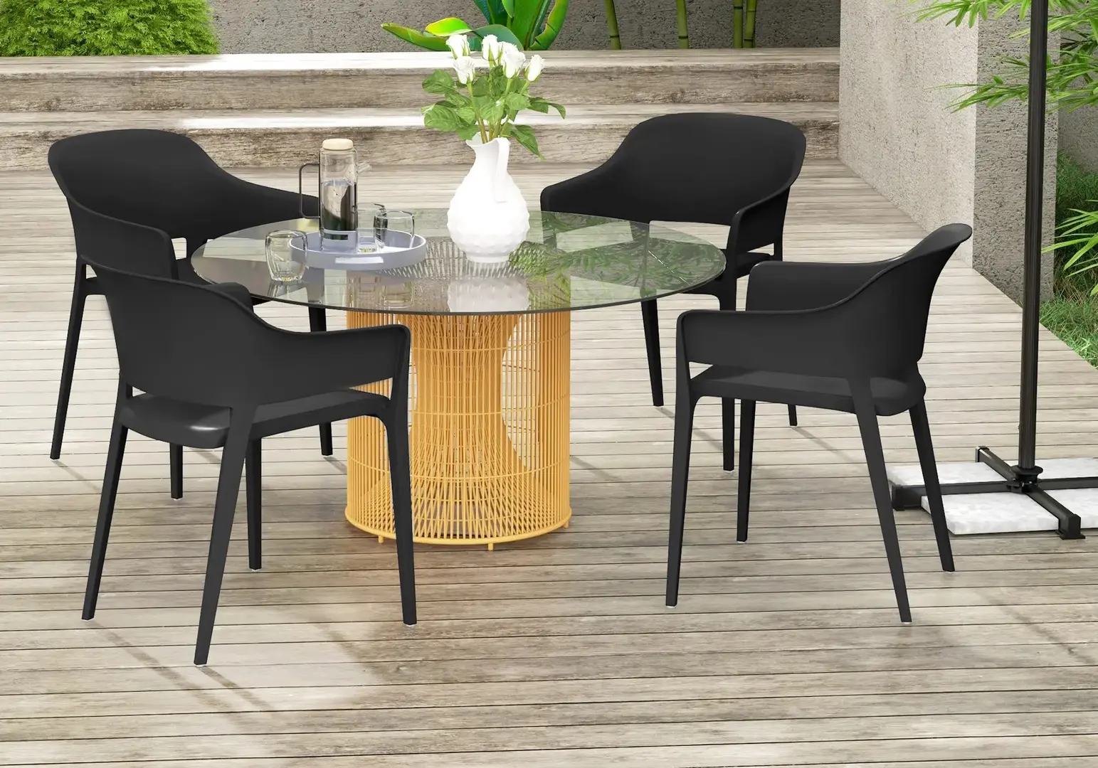 Set scaune de gradina Outsunny 84G-234V00BK (Black) - 8