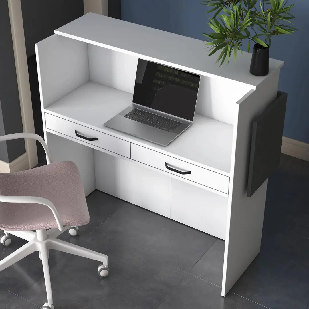 Стол-ресепшн Mirage Meble MA102 LED (White/Anthracite)