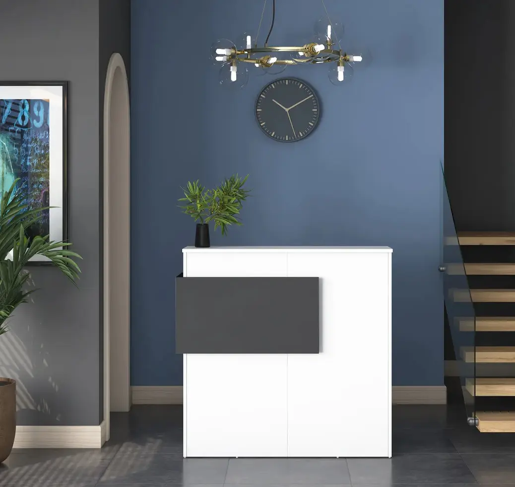 Стол-ресепшн Mirage Meble MA102 LED (White/Anthracite)