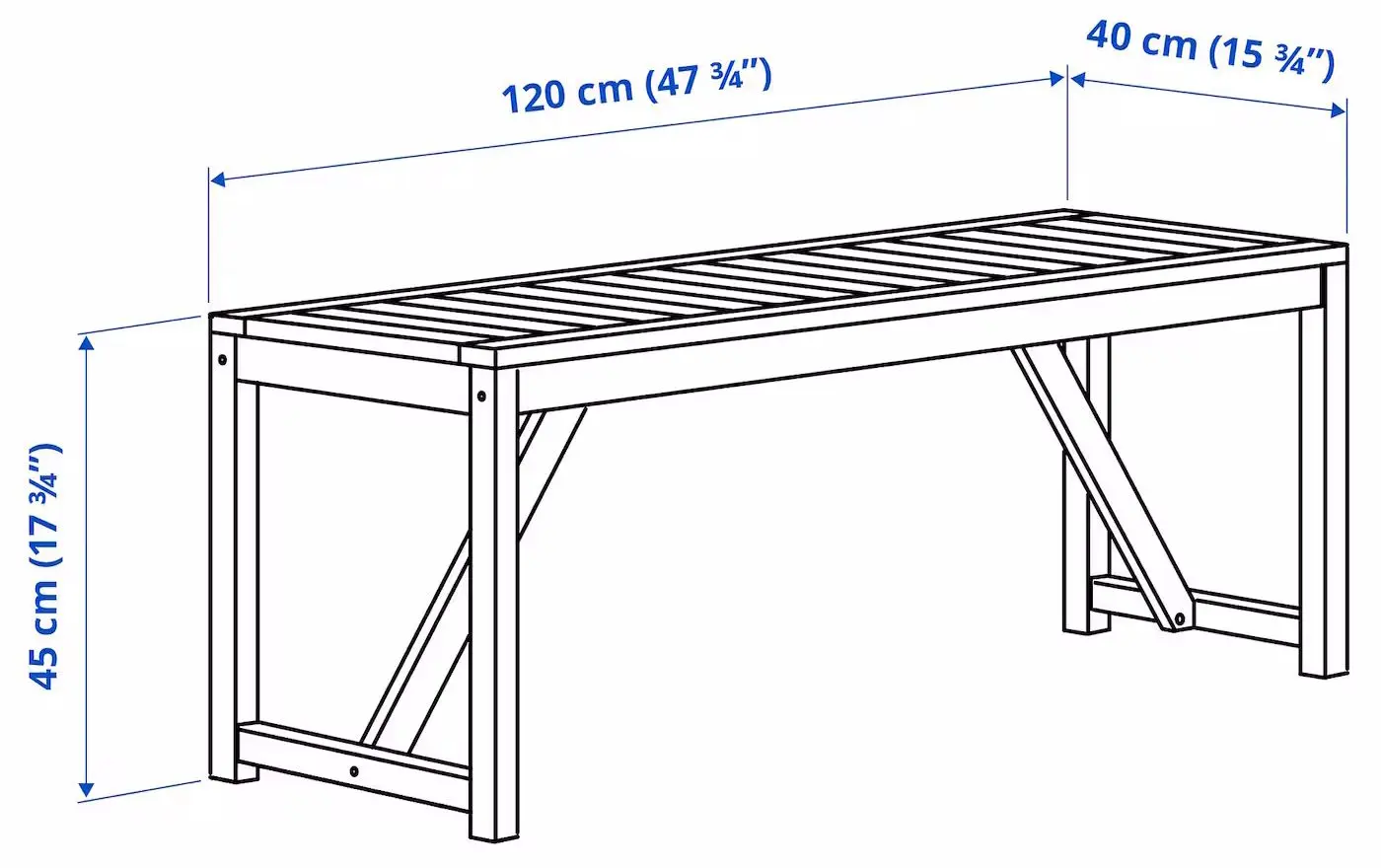 Set mobilier de gradina Ikea Nammaro/Froson/Duvholmen masa+2scaune+banca (Maro Deschis/Bej)