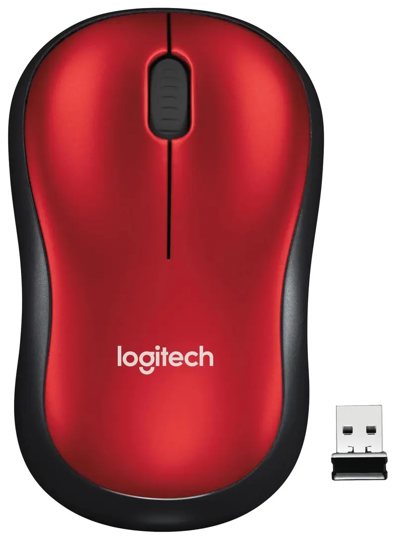 Mouse fara fir Logitech M185 910-002237 (Black/Red)