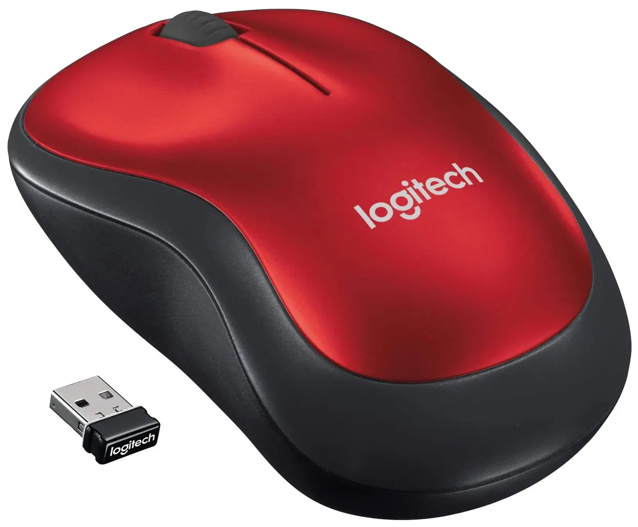 Mouse fara fir Logitech M185 910-002237 (Black/Red)