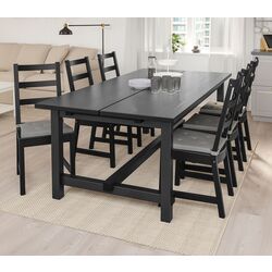 Set masa scaune Ikea Nordviken 210/289x105cm 1+6 (Negru)