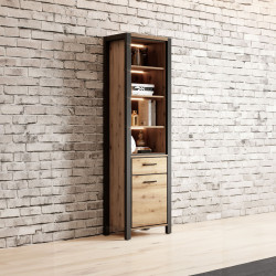 Etajera Helvetia Aktiv Nr.05 1D1S (Taurus Oak/Black Matt)