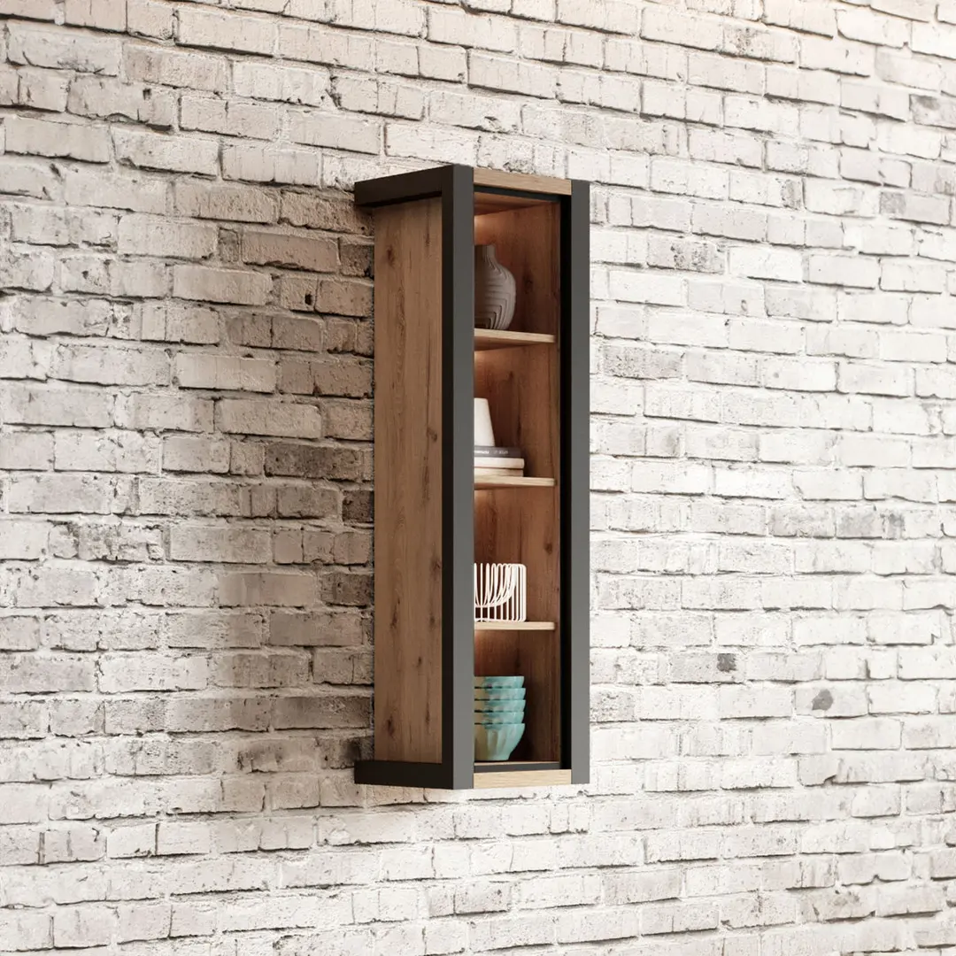 Etajera Helvetia Aktiv Nr.87 (Taurus Oak/Black Matt)