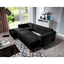 Canapea de colt Eltap Asgard L Sawana 14 (Black) Thumb