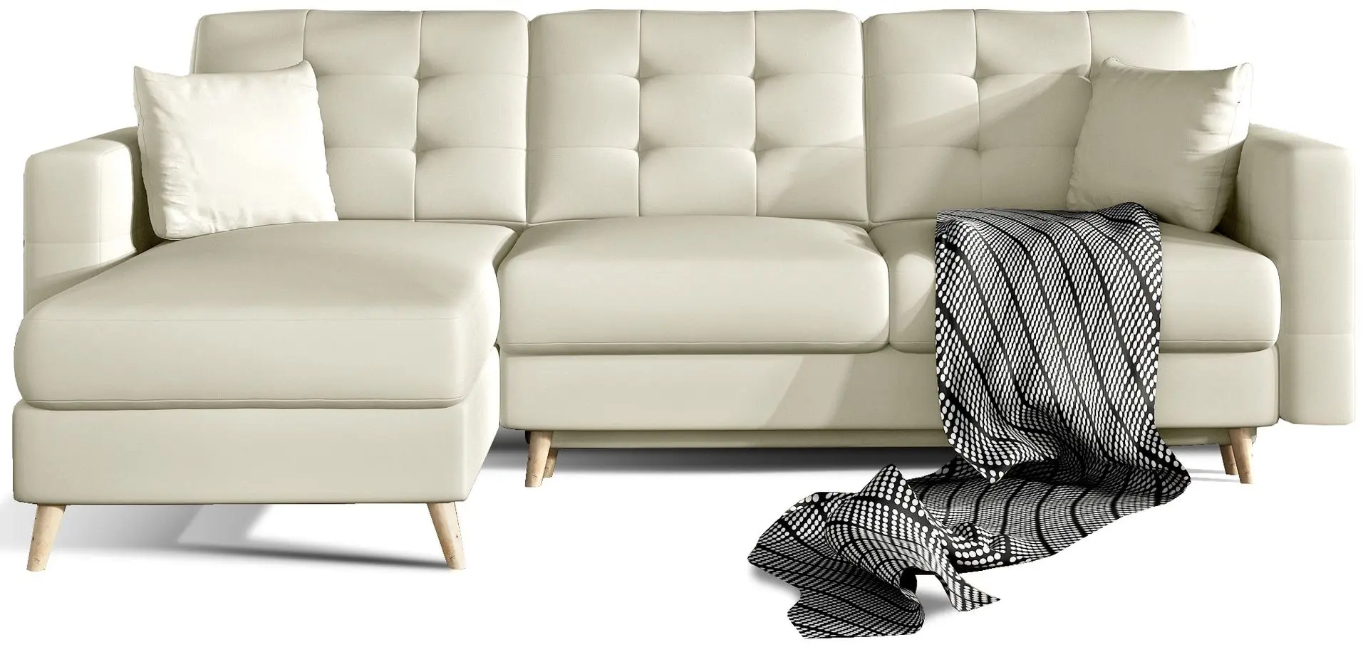 Canapea de colt Eltap Asgard L Soft 33 (Cream)