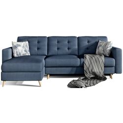 Диван угловой Eltap Asgard L Soro 76/Botanical 80 (Blue) Thumb